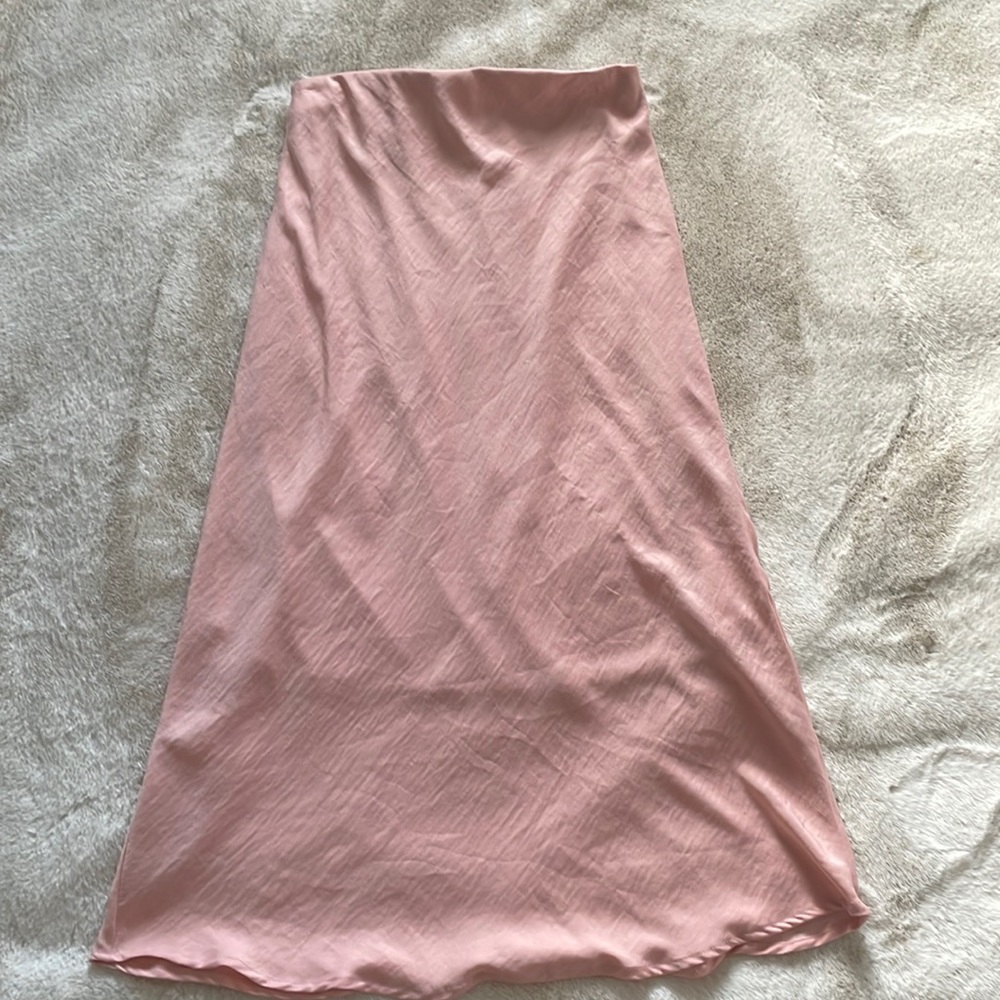 Light pink midi skirt